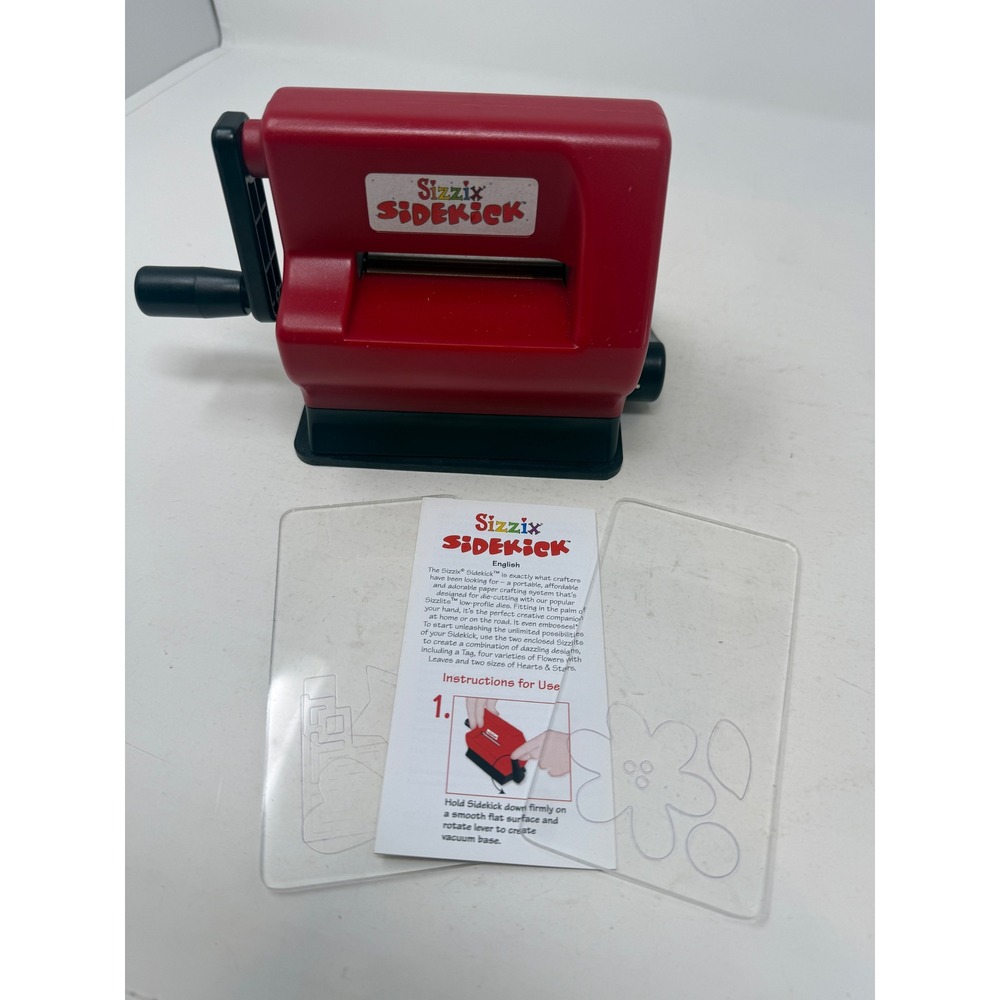 Sizzix Sidekick Manual Die Cutting Embossing Machine Red Black Portable Crafting